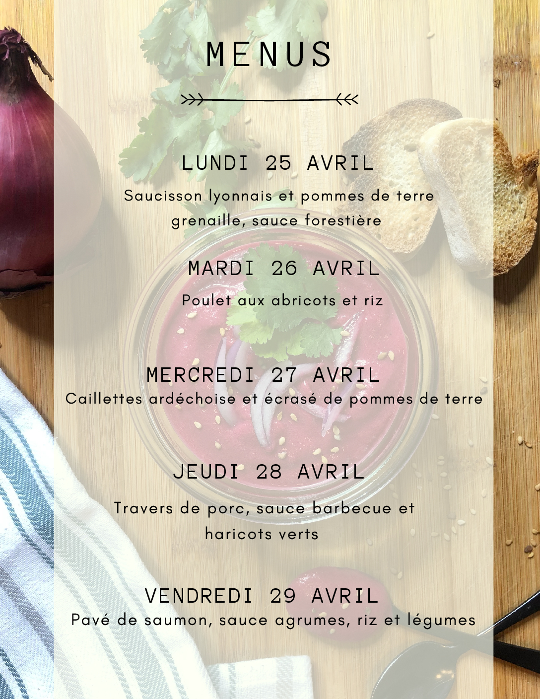 Marron et Rouge Plaid Motif sur bois Barbecue Carte Menu (6)